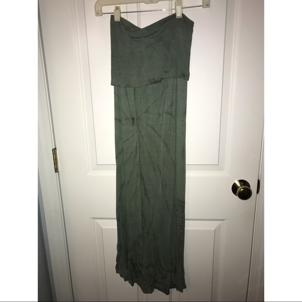 Army green maxi dress
